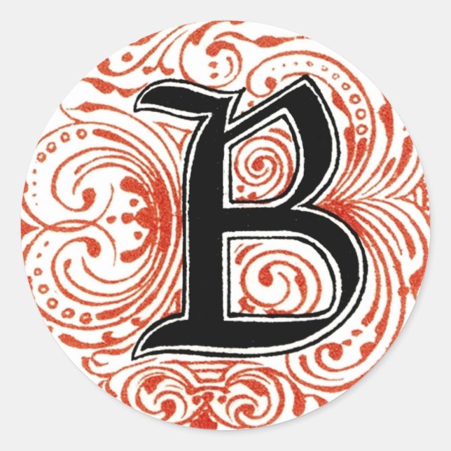 Monogram ‘B’ in Red - Sticker (Front)