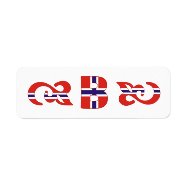 Monogram B Norwegian Label (Front)