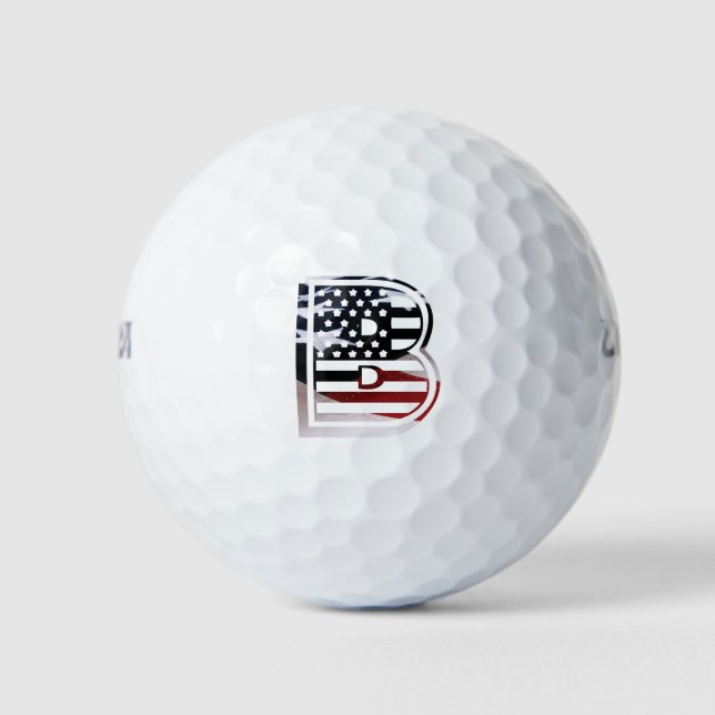 Monogram B USA Flag Golf Balls (Front)