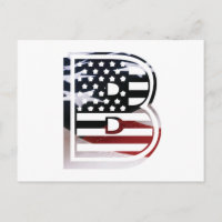 Monogram B USA Flag