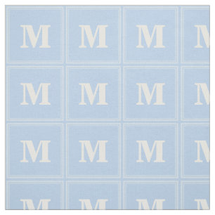 Monogram baby blue fabric