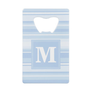 Monogram baby blue stripes