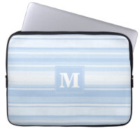 Monogram baby blue stripes
