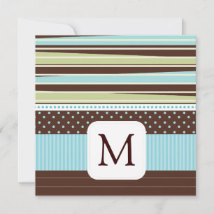 Monogram Baby Photo Announcements