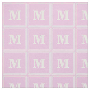 Monogram baby pink fabric