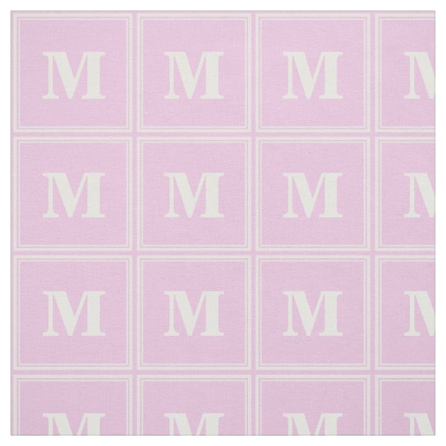 Monogram baby pink fabric (Swatch)