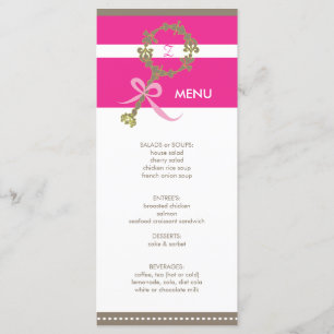 Monogram Baby Rattle Shower Menu
