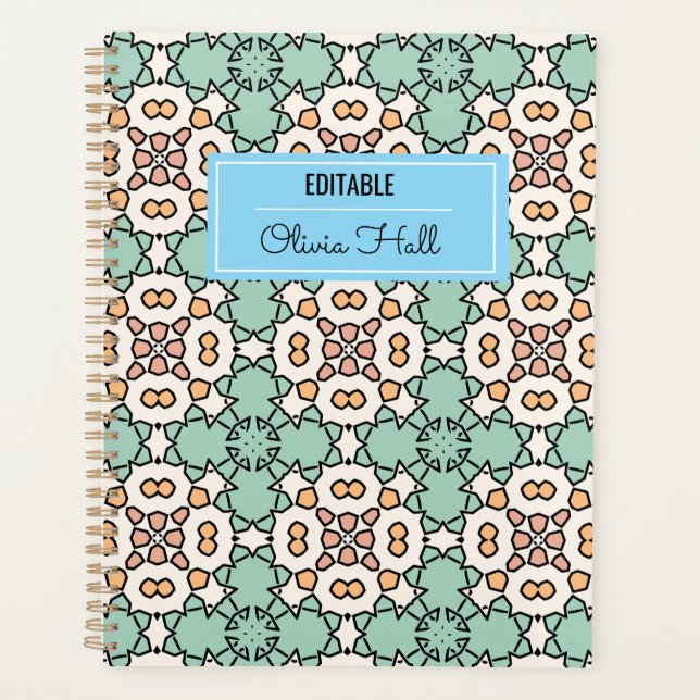 Monogram Back to School Supplies Teachers Planner (Front)