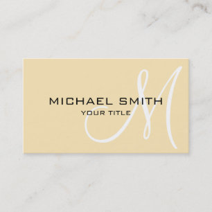 Monogram Banana Mania colour background Business Card