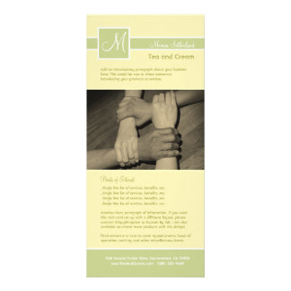 Monogram Band Tea & Cream Rack Cards