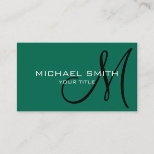 Monogram Bangladesh green colour background Business Card