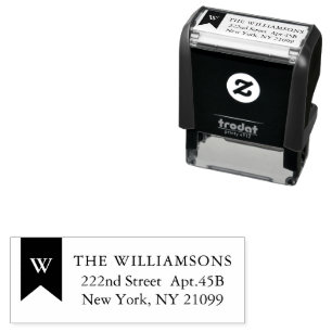 Monogram Banners  Self-inking Stamp