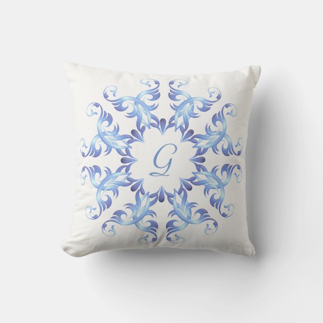 Monogram.Baroque element. Cushion (Front)
