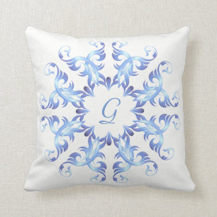 Monogram.Baroque element. Cushion