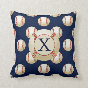 Monogram Baseball Balls Sports pattern Cushion