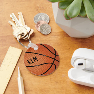 Monogram Basketball Keychain