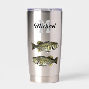 Monogram Bass Fishing Cool Sports Largemouth  Insulated Tumbler