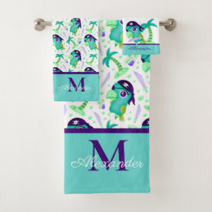 Monogram bath towel set