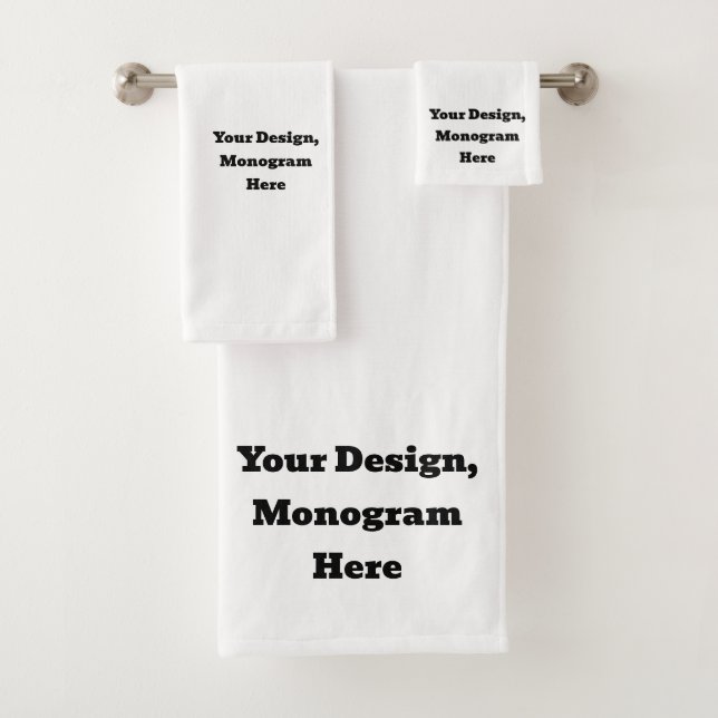 Monogram Bath Towel Set - Custom Personalised (Insitu)