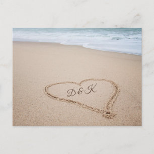 Monogram   Beach Love I Postcard