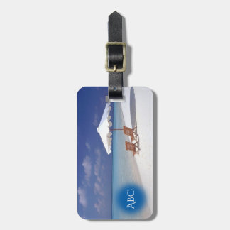 Monogram Beach Scene Luggage Tag