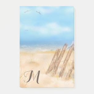 Monogram Beach Scene   You Customise Post-it Notes
