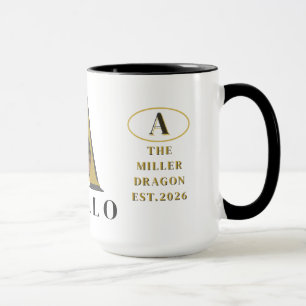 Monogram Bearded Dragon Custom Photo Mug