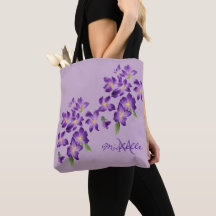 Monogram Beautiful Violet Flowers