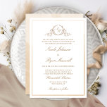 Monogram Beige Cream Watercolor Formal Wedding Invitation<br><div class="desc">Delight friends and family with this elegant wedding invitation showcasing exquisite fine hand drawn leafy botanical monogram with bride and groom's initials. Front invitation trimmed with thin beige cream hues watercolor frame, while invitation's back featuring beautiful watercolor wash in beige, cream, ivory, champagne, taupe and brown hues. Clean and simple...</div>