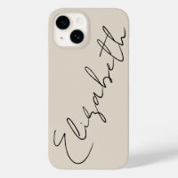 Monogram Beige Modern Minimalist Feminine