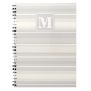 Monogram beige stripes notebook