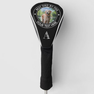 Monogram Best Dad By Par Dog Photo Personalised Golf Head Cover