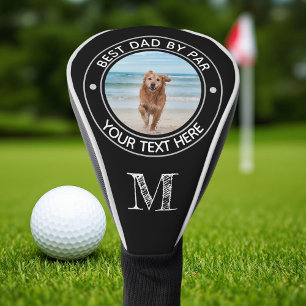 Monogram Best Dad By Par Dog Photo Personalised Golf Head Cover