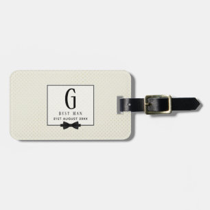Monogram BEST MAN Groomsmen Groomsman Fleurdelis Luggage Tag