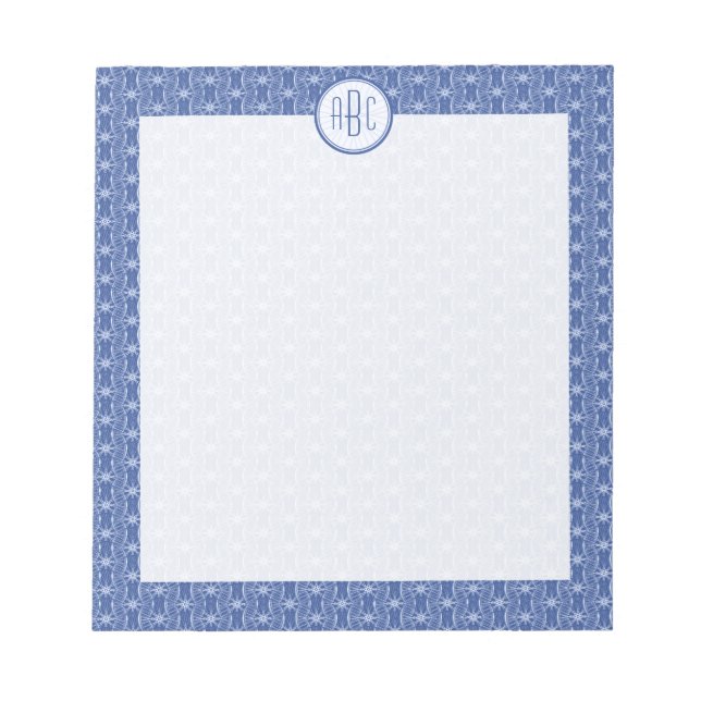 Monogram bicycle wheels pattern notepad (Front)