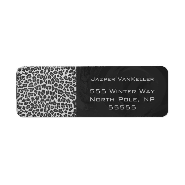 Monogram Black and White Leopard Print (Front)