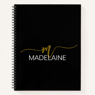 Monogram Black Brown Personal Notebook