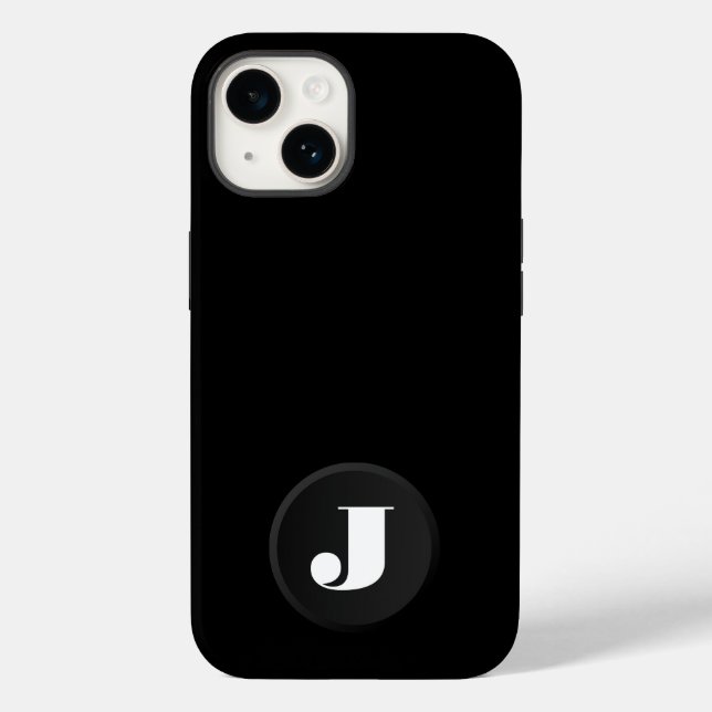 Monogram Black Case-Mate iPhone Case (Back)
