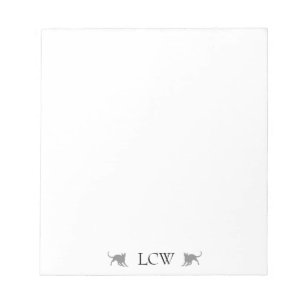 Monogram Black Cats Notepad