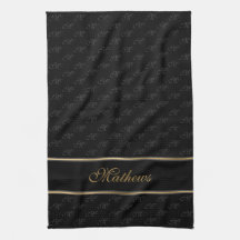 Monogram Black Charcoal Name