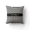 Monogram Black Chevron Zigzag Print Pillows