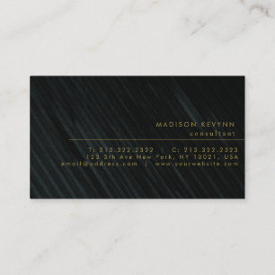 Monogram Black Gold Modern Minimalist Elegant Business Card