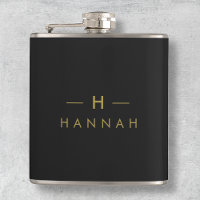 Monogram Black Gold | Modern Minimalist Elegant