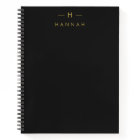 Monogram Black Gold | Modern Minimalist Elegant