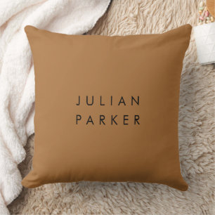 Monogram black minimalist brown cushion