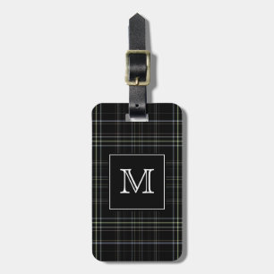 Monogram Black Plaid Luggage Tag