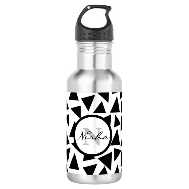 Monogram Black Triangle 532 Ml Water Bottle (Front)