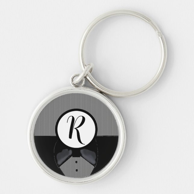 Monogram Black Tux Keychain (Front)