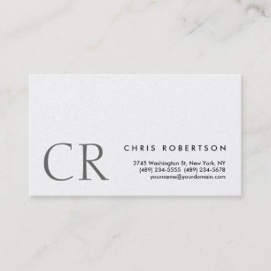 Monogram Black White Grey Business Card