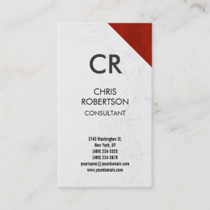 Monogram Black White Grey Pattern Business Card